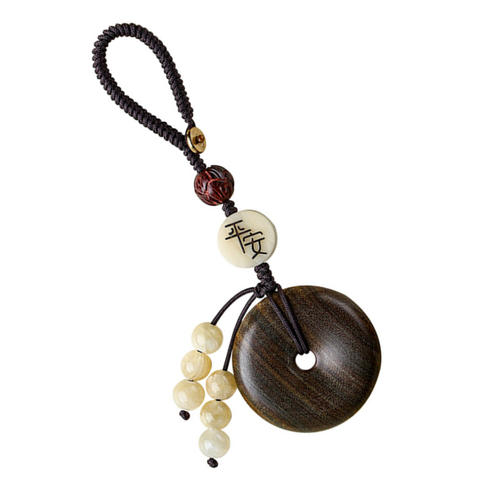 Decoratieve Sandelhout Sleutelhanger Sleutel En Mobiel-image