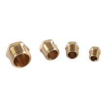 24 Pcs Hexagonal Tube Plug Car Oil Pipe Plugs Oil Plug Accessories 1/8 1/4 3/8 1/2 NTP Internal Thread Brass Plug