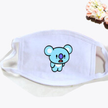 (KOYA White)Mignon Kpop Bts Bouche Visage Masque Respirateur Cyclisme Anti Fans Poussiere
