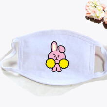 (COOKY White)Mignon Kpop Bts Bouche Visage Masque Respirateur Cyclisme Anti Fans Poussiere