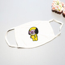 (CHIMMY White)Mignon Kpop Bts Bouche Visage Masque Respirateur Cyclisme Anti Fans Poussière