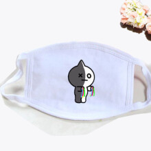 (VAN White)Mignon Kpop Bts Bouche Visage Masque Respirateur Cyclisme Anti Fans Poussiere