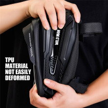 WILD Waterproof Bicycle Front Bag with Touch Screen Phone Holder Hard Shell Mountain Bike Riding Equipment Black+Red