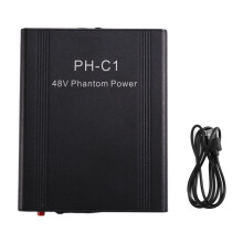 PH-C1 Mikrofonvorverstärker 48 V Phantomspeisung Kompakter Mikrofonverstärker mit Hoher Verstärkung Mikrofone Musikaufnahmegeräte B