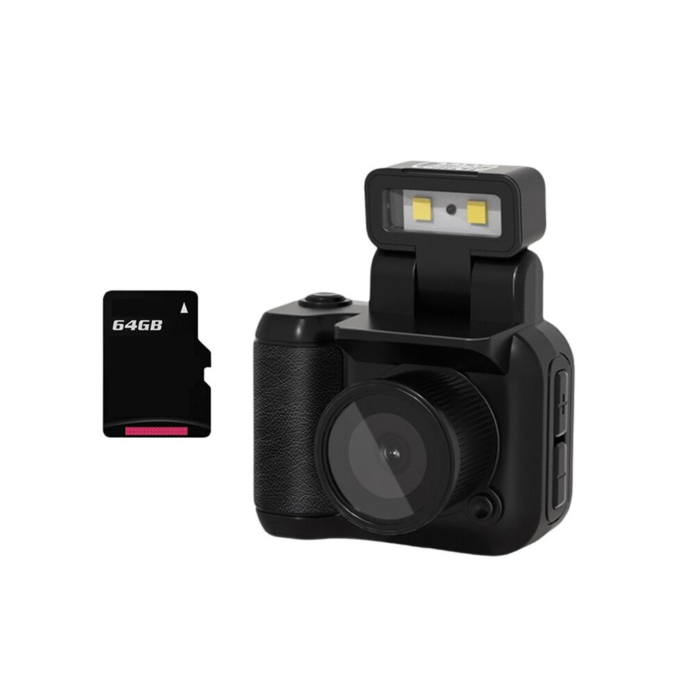 Slr Style Camera Cmos 64Gb With Flash & Charging Dock Portable Video Recorder Dv 1080P With Lcd Screen Light/Black 6034064129289