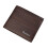 (Deep Coffee) Short Wallet Man Cross Section Multi Card Package Pu Leather Color Solid Gift 1
