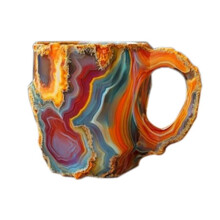 Einzigartige Kaffeetassen Aus Kristallimitat. Handgefertigte Tassen Aus Mineralkristallimitat Sind für Kaffee- und Teeliebhaber Geeignet.
