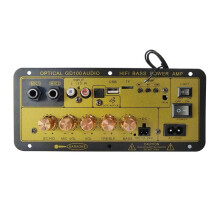 100W Power Amplifier Board with Optical Audio Input HiFi Karaoke Amplifier Home/Car Amplifier Board EU PLUG