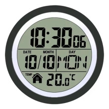 Digital Shower Clock Easy to Use Modern Easy to Read Digital Bathroom Waterproof Wall Clock for Kitchen Living Room