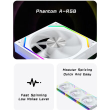 V2RS Case Fan Magic Block Emenda Livre 120mm PC Computador 12V Chassis Fan Lian 3PIN 5V ARGB Divine Light Li Preto,A