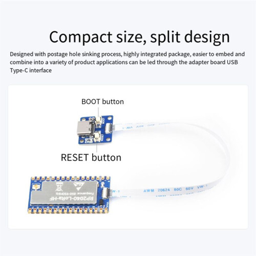 RP2040-LoRa  Development Board Kit+Adapter Board SX1262 850-930Mhz Development Board StöDer GFSK LoRa 2