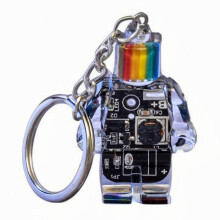 Porte-Clés Robot Électronique à Portée Rapide, Bijoux Faits Main, Porte-Clés pour Téléphone, Bijoux Élégants, Noir