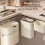 Home Kitchen Toilet Hanging Trash Can Square Design Convenient Flip Cover 10