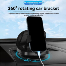 Universele Autotelefoonhouder, Verbeterde Multifunctionele 360 Draaibare Autodashboard, Antislipmat, Telefoonhouder voor in de Auto