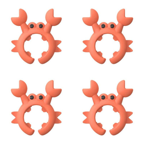 10pcs Pack Crab Shape Silicone Spatula Holder, Universal Crab Silicone Spatula Rest, Multi-Functional Kitchen Tool