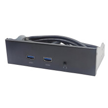 USB3.2 GEN1 Floppy Drive Slot HD-AUDIO Audio Front Panel 5.25inch Optical Front Panel Support 2x USB3.0 + 1x Audio 3.5mm