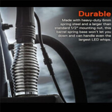 Antenna Spring Mount Flag Light Spring 1/2 Inch Spring Mount CB Antenna Spring Base for Trucks Car RZR UTV Can Am ATV