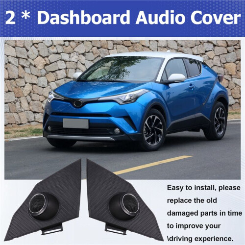 Car Interior Front Tweeter Refitting Speaker Boxes Dashboard Audio Cover Cap Panel for  CHR C-HR IZOA 19-21 2
