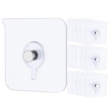 Adhesive Picture Hooks 33 Lbs Load Heavy Duty Picture Hangers Without Nails Adhesive Wall Hooks for Hanging 30PCS