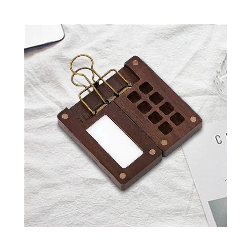 Tlily Portable Travel Watercolor Palette - Empty Wooden Acrylic Paint Box With Square Tray For Art Painting, Art Supplies