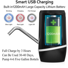 2Pack 5 Gallon Electric Portable Water Dispenser,Universal USB Charging Water Bottle Pump,3-5 Gallon Jug Water Dispenser
