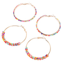 6Paires Boucles D'oreilles Ouverts Colorées