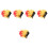 5Pcs Funny Multi-Function Clown Wigs Assorted Accessory 4