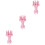 3Pièces Cercle De Tricotage Rose Pour Bonnet Écharpe 5