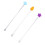 6Pièces Agitateurs Multicolores Silicone Durable Pour Poudre Lait Bébé 1