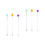 6Pièces Agitateurs Multicolores Silicone Durable Pour Poudre Lait Bébé 6