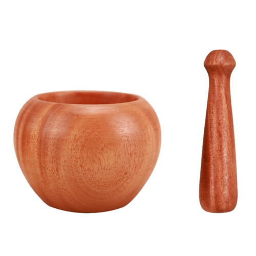 3Ensembles Mortier En Bois Stable Pour Mixer Ail Épices 1