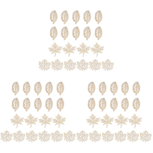 60Pièces En Bois Beige Pour Bricolage Ornements 1