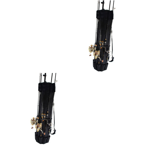 2Pièces De Noir Organisateur Multi-Poches Pour Canne À 2