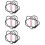 12Pièces Collier Dentition Silicone Rose Bébé Jouet 5
