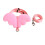 3Pièces Laisse Animaux Rose Confortable Traction Collier Sûr 1
