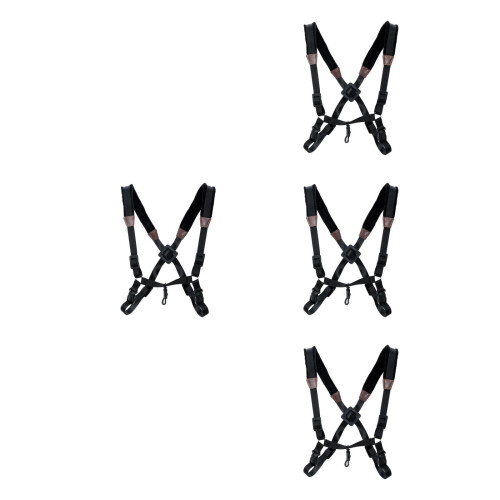 4Pièces Harnais Épaule Saxophone Nylon Noir Réglable Usage 2