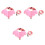 3Pièces Laisse Animaux Rose Confortable Traction Collier Sûr 3