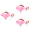 3Pièces Laisse Animaux Rose Confortable Traction Collier Sûr 6