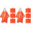 8Pièces Ponchos De Outdoor Orange Résistance Portable 2