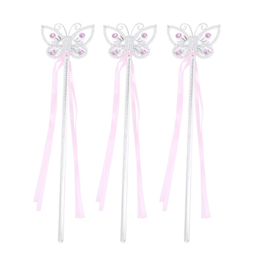 9Pièces Baguettes Electroplacées Rose Princesse Jeu Sécurisé