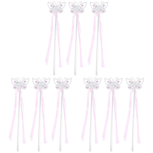 9Pièces Baguettes Electroplacées Rose Princesse Jeu Sécurisé 1