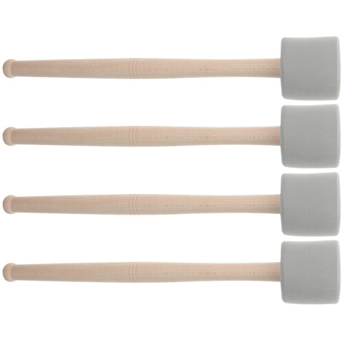 4Paires Maillets Percussion Bois Gris Tête Mousse Eva Confortable 1