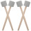 4Paires Maillets Percussion Bois Gris Tête Mousse Eva Confortable 3