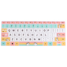 2Pièces Cache Clavier Ordinateur Portable Silicone Motifs Colorés Fun