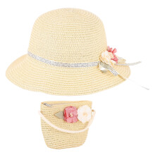 2Ensembles Chapeaux Beige Uv Protection Sac Plage