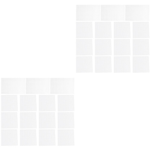 30Pièces De Toile Plastique Blanches Pour Broderie DIY 2