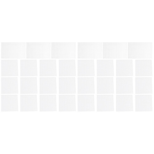 30Pièces De Toile Plastique Blanches Pour Broderie DIY 1