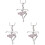 3Pièces Pendentif Danseuse Ballet Élégant 2