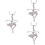 3Pièces Pendentif Danseuse Ballet Élégant 4
