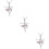 3Pièces Pendentif Danseuse Ballet Élégant 5